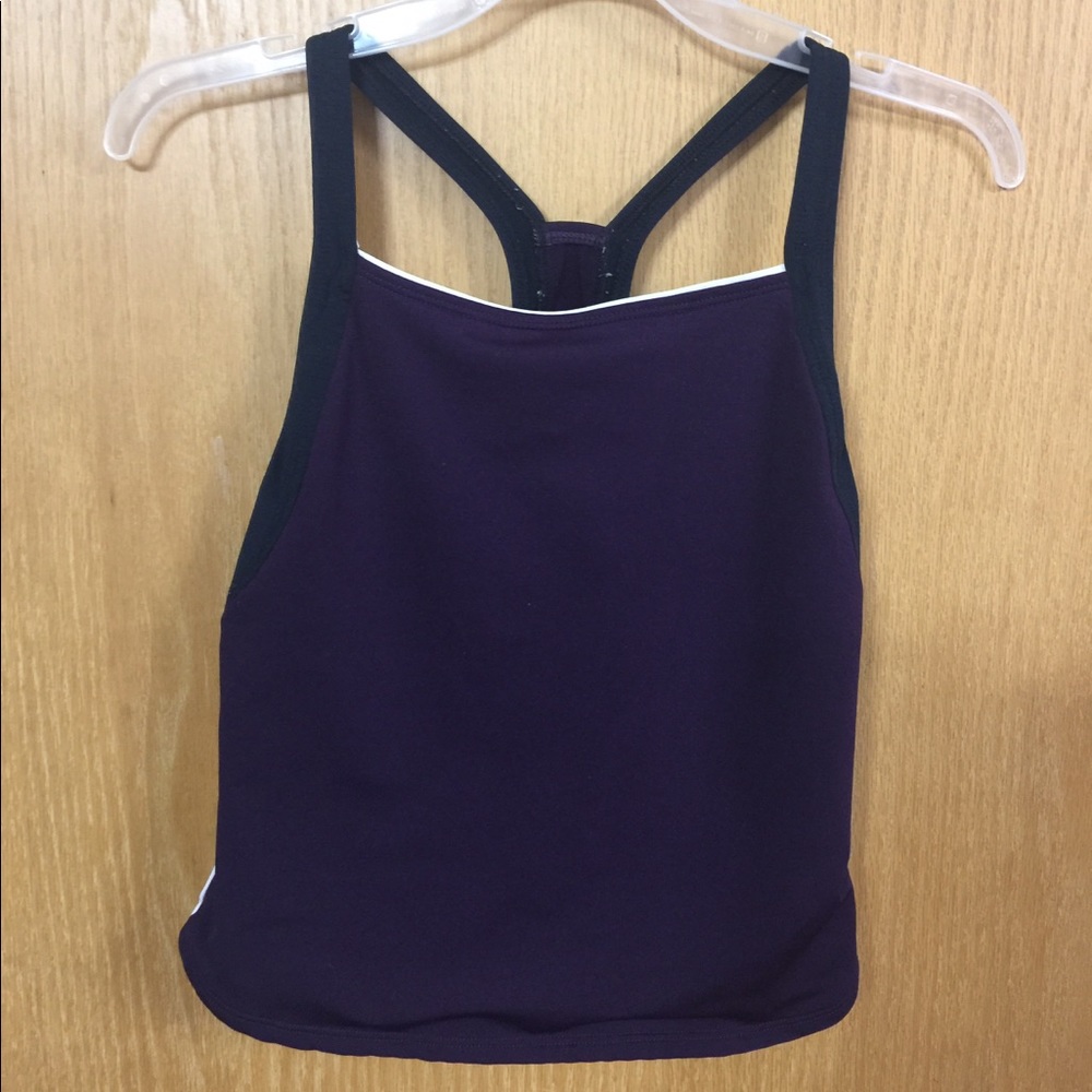 Plum Cheetah racer back athletic top size large
